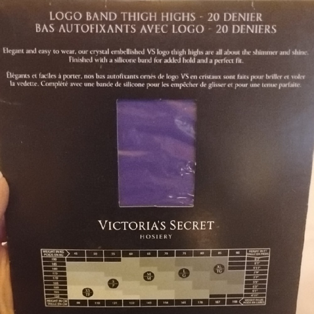 Victoria's Secret Crystal Embellished Purple Thigh Highs
